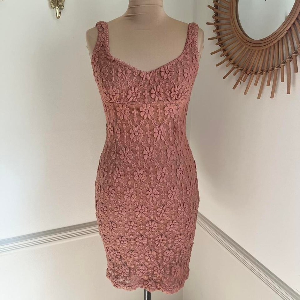 Vintage Y2K Mystic Floral Lace Mesh Daisy Dress
